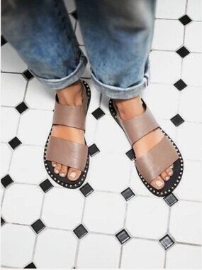 Free People + Jeffrey Campbell Brown Ramsey Sandal Size 6 MSRP $158